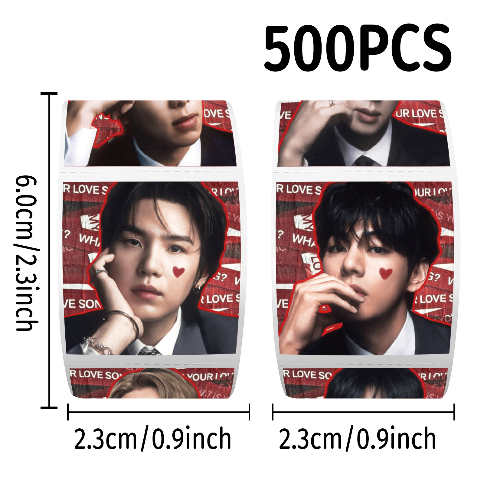Case Fan - K-pop BTS Roll Stickers 500Pcs DIY
