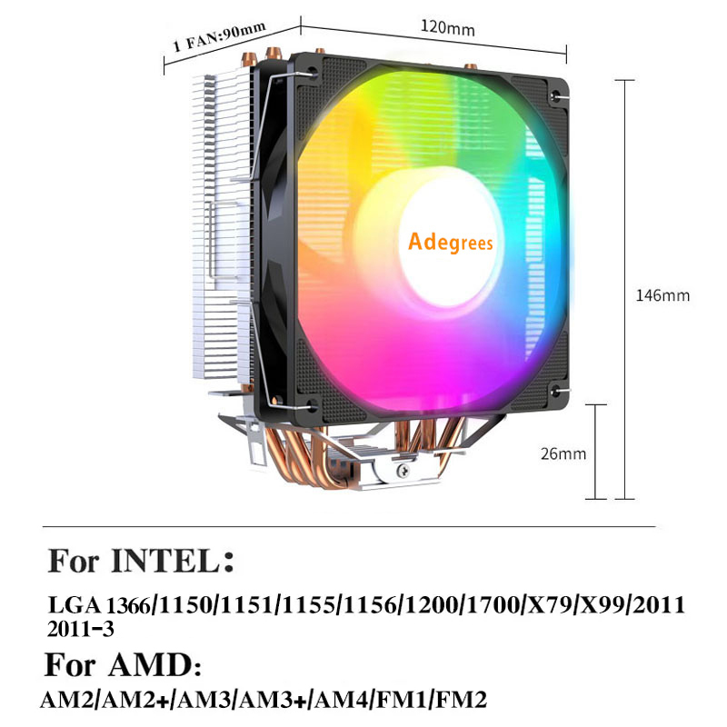 X99 Tower CPU Cooler 4 Heatpip - đánh giá và giá Cpu Heatsink
