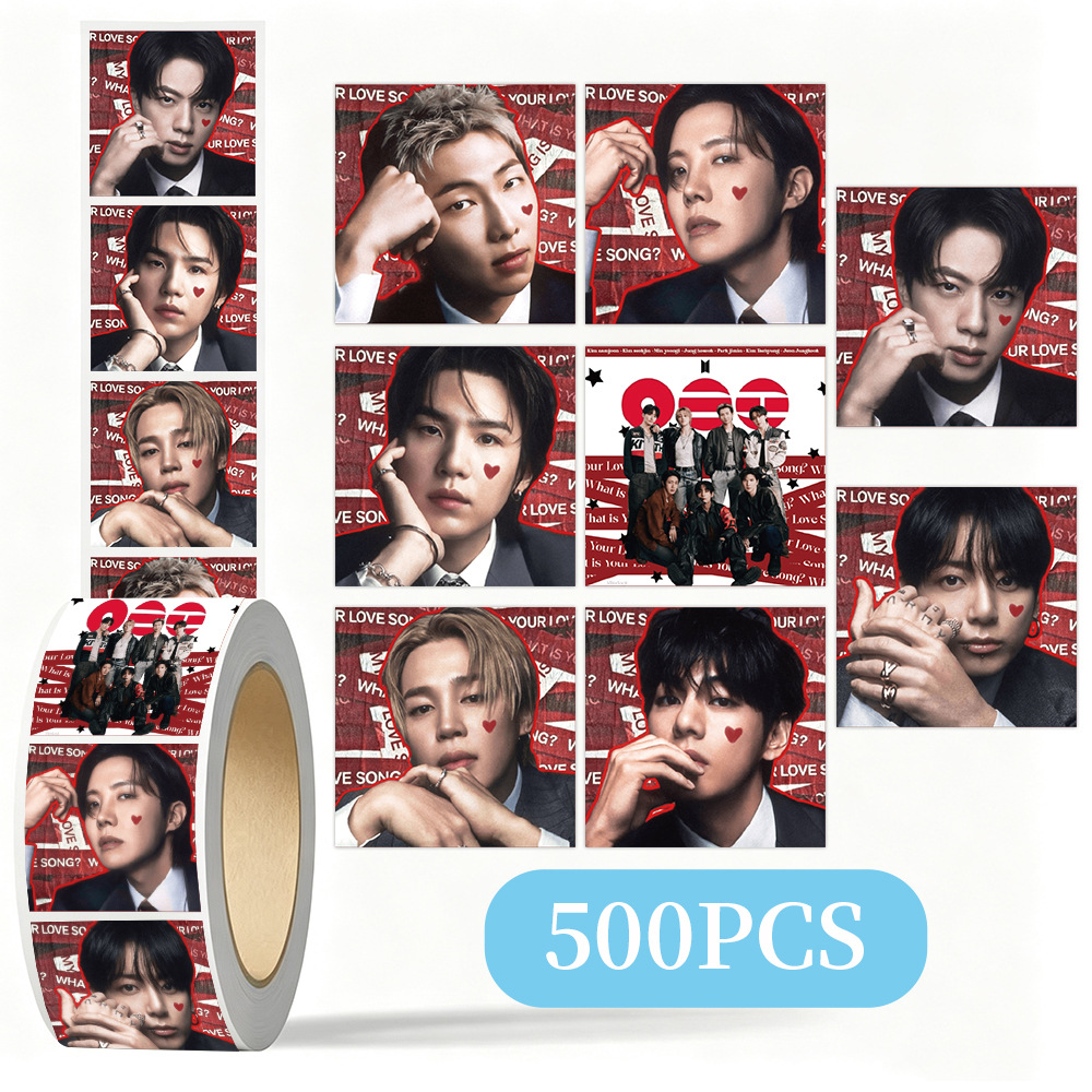 K-pop BTS Roll Stickers 500Pcs - đánh giá và giá Case Fan